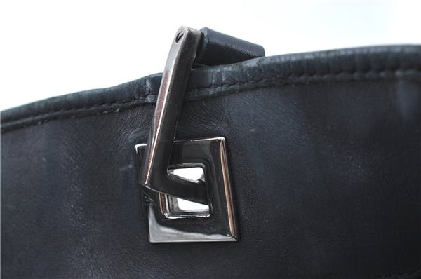 Authentic GUCCI Shoulder Tote Bag Purse GG Canvas Leather 31244 Black J0520