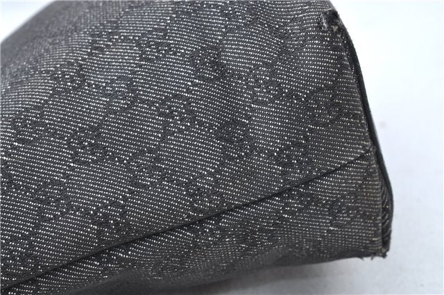 Authentic GUCCI Shoulder Tote Bag Purse GG Canvas Leather 31244 Black J0520