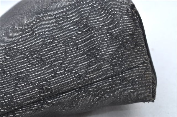 Authentic GUCCI Shoulder Tote Bag Purse GG Canvas Leather 31244 Black J0520