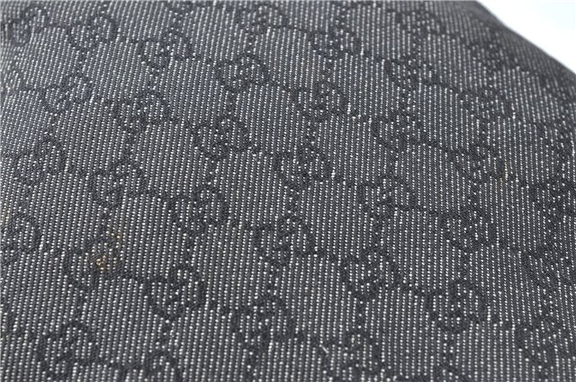 Authentic GUCCI Shoulder Tote Bag Purse GG Canvas Leather 31244 Black J0520