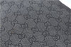 Authentic GUCCI Shoulder Tote Bag Purse GG Canvas Leather 31244 Black J0520