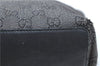 Authentic GUCCI Shoulder Tote Bag Purse GG Canvas Leather 31244 Black J0520
