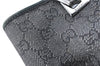 Authentic GUCCI Shoulder Tote Bag Purse GG Canvas Leather 31244 Black J0520