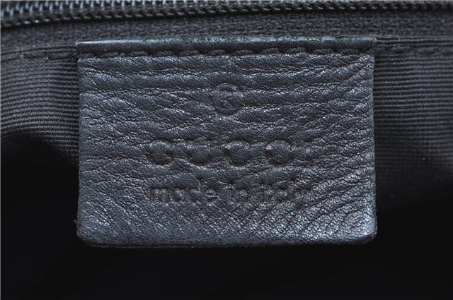 Authentic GUCCI Shoulder Tote Bag Purse GG Canvas Leather 31244 Black J0520
