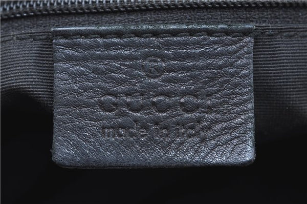 Authentic GUCCI Shoulder Tote Bag Purse GG Canvas Leather 31244 Black J0520