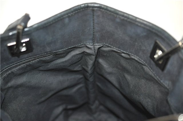 Authentic GUCCI Shoulder Tote Bag Purse GG Canvas Leather 31244 Black J0520