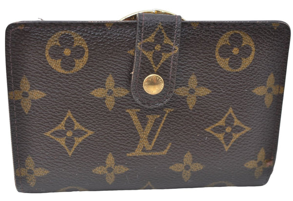 Auth Louis Vuitton Monogram Porte Monnaie Billets Viennois M61663 Wallet J0524