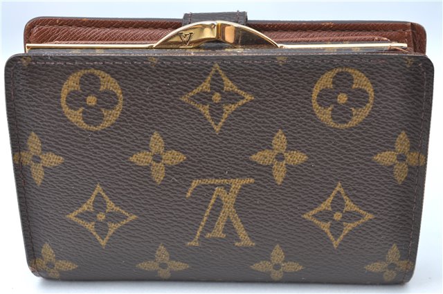 Auth Louis Vuitton Monogram Porte Monnaie Billets Viennois M61663 Wallet J0524