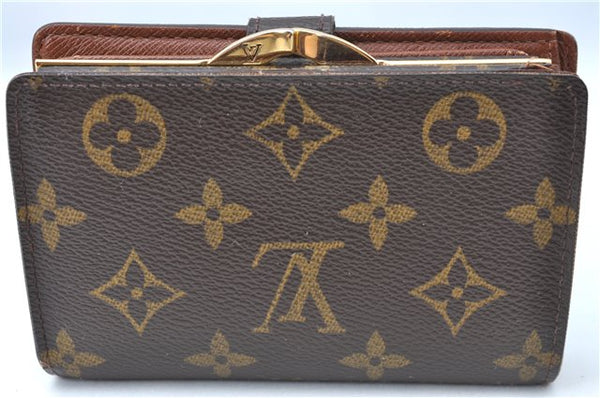 Auth Louis Vuitton Monogram Porte Monnaie Billets Viennois M61663 Wallet J0524