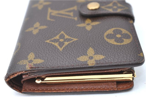 Auth Louis Vuitton Monogram Porte Monnaie Billets Viennois M61663 Wallet J0524