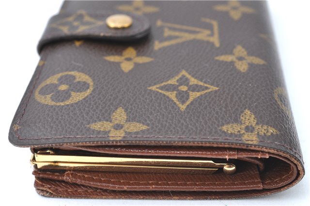 Auth Louis Vuitton Monogram Porte Monnaie Billets Viennois M61663 Wallet J0524