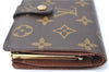 Auth Louis Vuitton Monogram Porte Monnaie Billets Viennois M61663 Wallet J0524