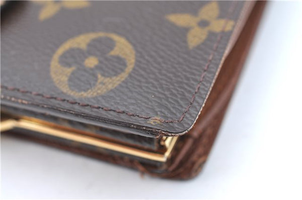 Auth Louis Vuitton Monogram Porte Monnaie Billets Viennois M61663 Wallet J0524