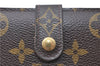 Auth Louis Vuitton Monogram Porte Monnaie Billets Viennois M61663 Wallet J0524