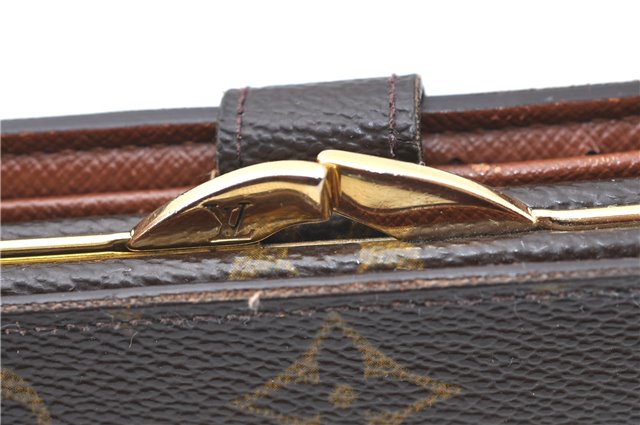 Auth Louis Vuitton Monogram Porte Monnaie Billets Viennois M61663 Wallet J0524