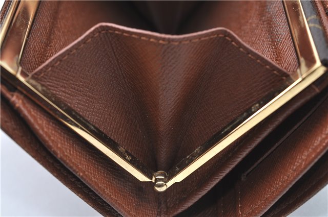 Auth Louis Vuitton Monogram Porte Monnaie Billets Viennois M61663 Wallet J0524