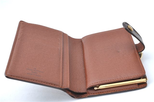 Auth Louis Vuitton Monogram Porte Monnaie Billets Viennois M61663 Wallet J0524