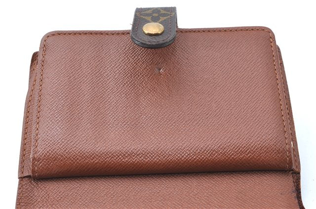 Auth Louis Vuitton Monogram Porte Monnaie Billets Viennois M61663 Wallet J0524