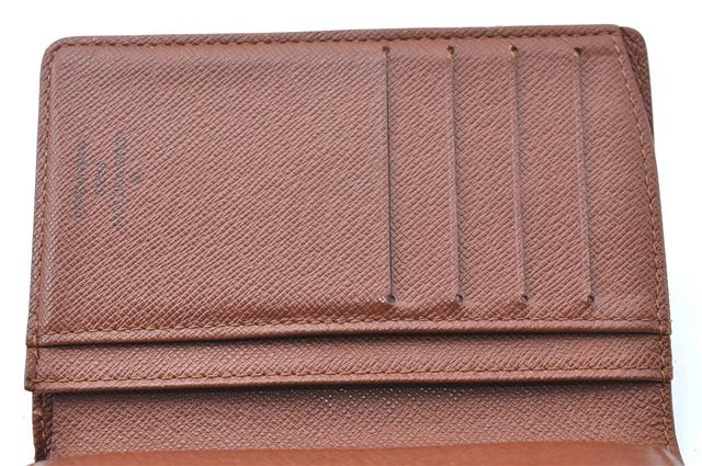 Auth Louis Vuitton Monogram Porte Monnaie Billets Viennois M61663 Wallet J0524