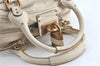Authentic Chloe Paddington Leather Shoulder Hand Bag Purse Ivory White J0550