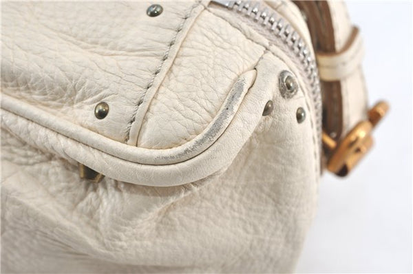 Authentic Chloe Paddington Leather Shoulder Hand Bag Purse Ivory White J0550