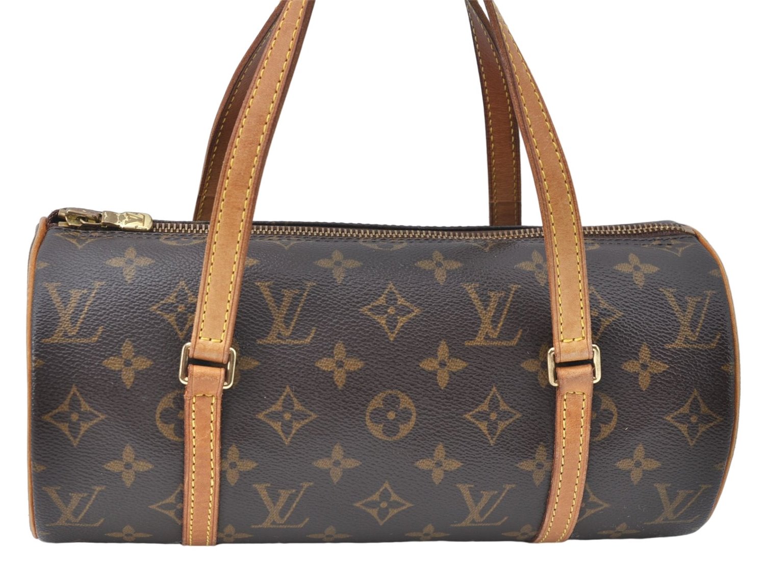 Authentic Louis Vuitton Monogram Papillon 28 Hand Bag LV J0551
