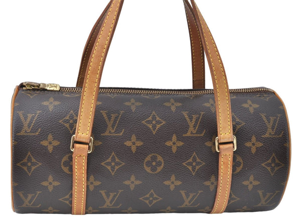 Authentic Louis Vuitton Monogram Papillon 28 Hand Bag LV J0551