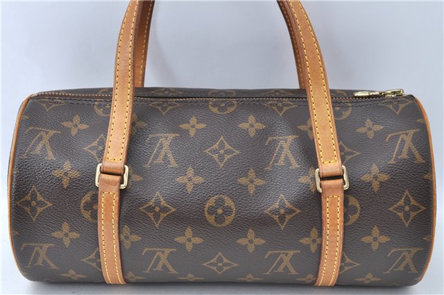 Authentic Louis Vuitton Monogram Papillon 28 Hand Bag LV J0551