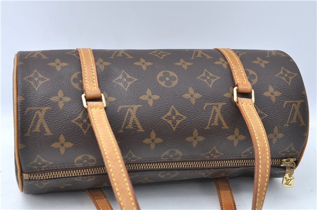 Authentic Louis Vuitton Monogram Papillon 28 Hand Bag LV J0551