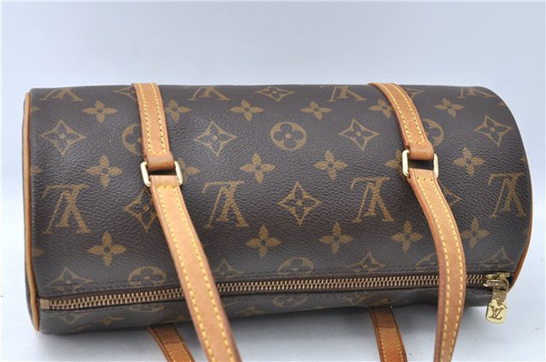 Authentic Louis Vuitton Monogram Papillon 28 Hand Bag LV J0551