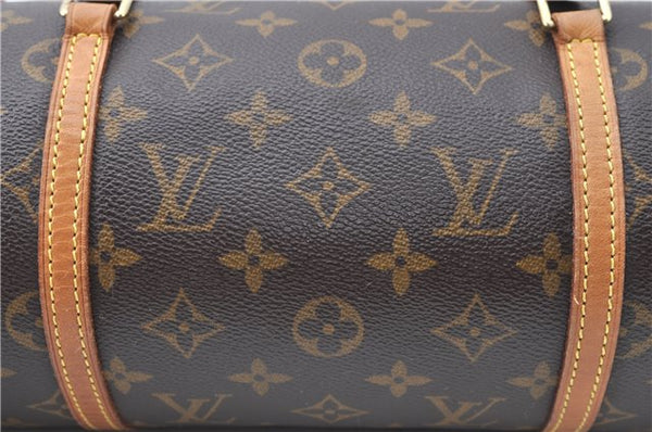 Authentic Louis Vuitton Monogram Papillon 28 Hand Bag LV J0551