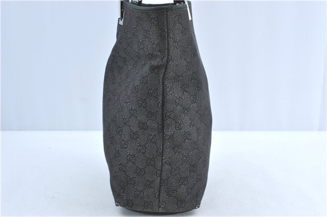 Authentic GUCCI Shoulder Tote Bag GG Canvas Leather 31243 Black J0554