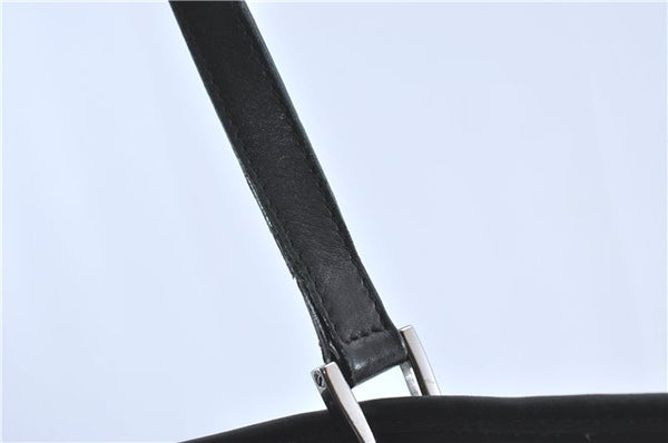 Authentic GUCCI Shoulder Tote Bag GG Canvas Leather 31243 Black J0554