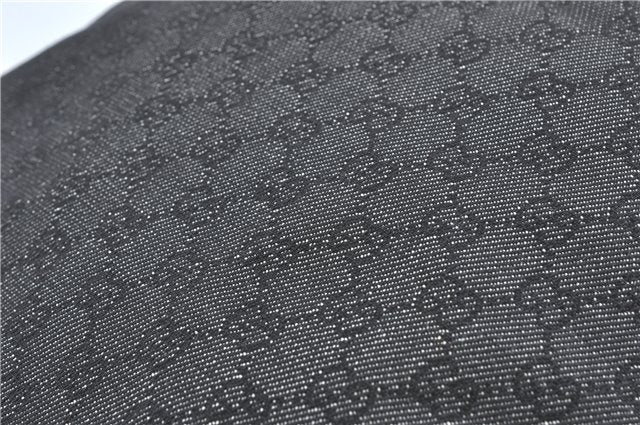 Authentic GUCCI Shoulder Tote Bag GG Canvas Leather 31243 Black J0554