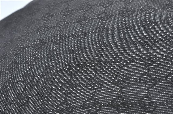 Authentic GUCCI Shoulder Tote Bag GG Canvas Leather 31243 Black J0554