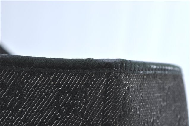 Authentic GUCCI Shoulder Tote Bag GG Canvas Leather 31243 Black J0554