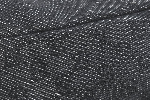 Authentic GUCCI Shoulder Tote Bag GG Canvas Leather 31243 Black J0554