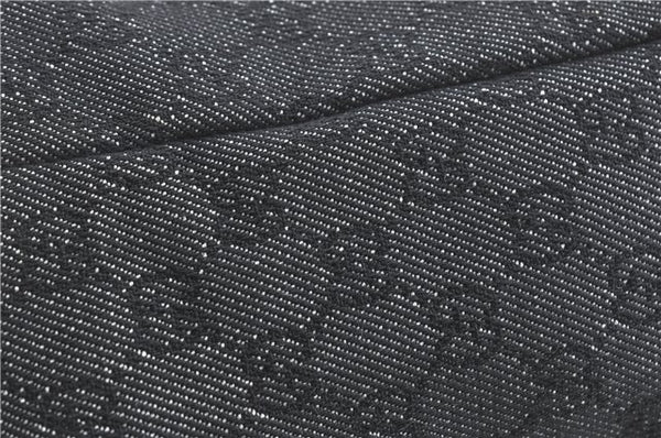 Authentic GUCCI Shoulder Tote Bag GG Canvas Leather 31243 Black J0554