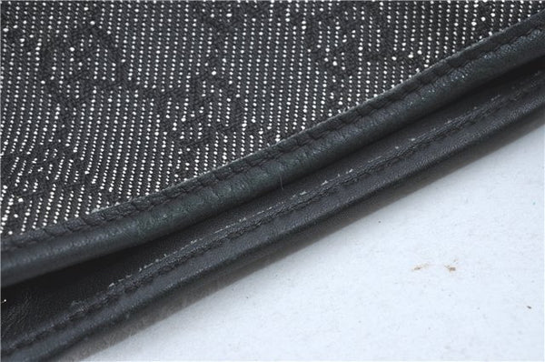 Authentic GUCCI Shoulder Tote Bag GG Canvas Leather 31243 Black J0554