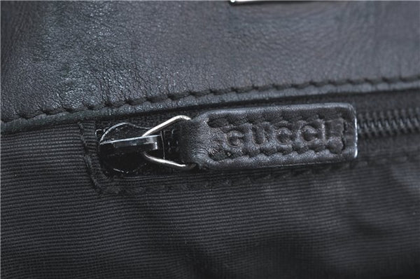 Authentic GUCCI Shoulder Tote Bag GG Canvas Leather 31243 Black J0554