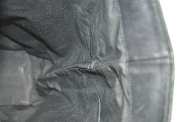 Authentic GUCCI Shoulder Tote Bag GG Canvas Leather 31243 Black J0554