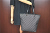 Authentic GUCCI Shoulder Tote Bag GG Canvas Leather 31243 Black J0554