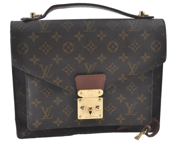 Authentic Louis Vuitton Monogram Monceau 2Way Shoulder Hand Bag M51185 LV J0556