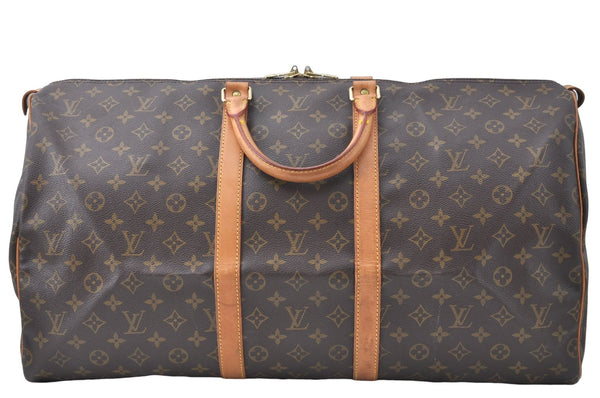 Authentic Louis Vuitton Monogram Keepall 55 Travel Boston Bag M41424 LV J0559