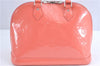 Authentic Louis Vuitton Vernis Alma PM Hand Bag Pink M90256 LV J0561