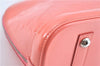 Authentic Louis Vuitton Vernis Alma PM Hand Bag Pink M90256 LV J0561