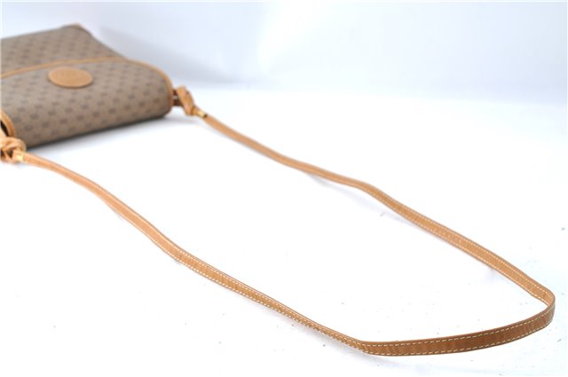 Authentic GUCCI Micro GG PVC Leather Shoulder Cross Body Bag Purse Brown J0564