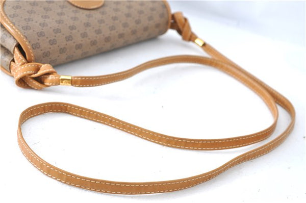 Authentic GUCCI Micro GG PVC Leather Shoulder Cross Body Bag Purse Brown J0564