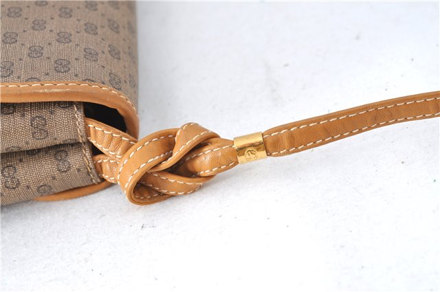 Authentic GUCCI Micro GG PVC Leather Shoulder Cross Body Bag Purse Brown J0564