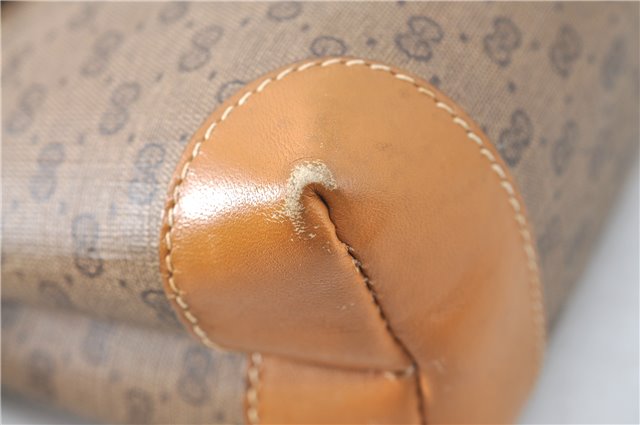 Authentic GUCCI Micro GG PVC Leather Shoulder Cross Body Bag Purse Brown J0564